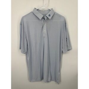 NWT Ariat Tek Team Logo SS Polo Shirt Men's Large Halogen Blue Short Sleeve Golf